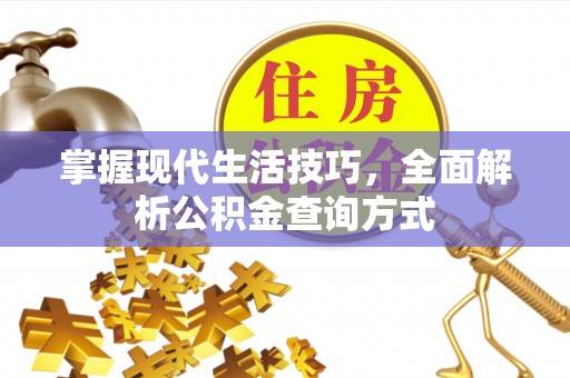 泉港掌握现代生活技巧，全面解析公积金查询方式