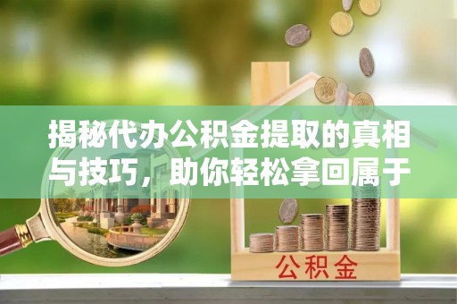 泉港揭秘代办公积金提取的真相与技巧，助你轻松拿回属于你的钱