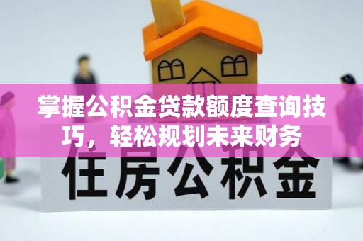 泉港掌握公积金贷款额度查询技巧，轻松规划未来财务