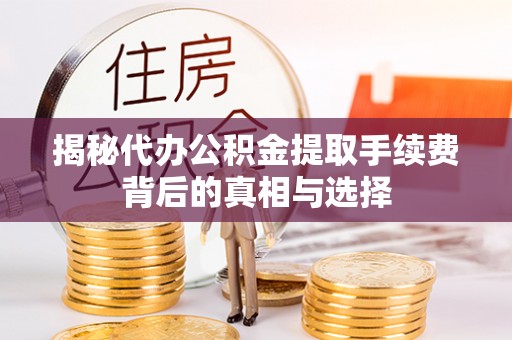 泉港揭秘代办公积金提取手续费背后的真相与选择