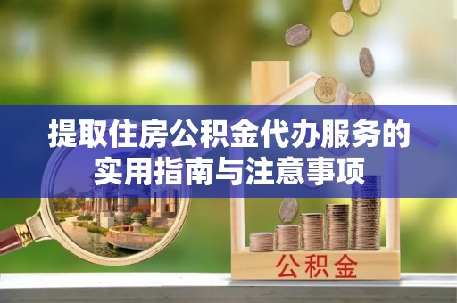 泉港提取住房公积金代办服务的实用指南与注意事项